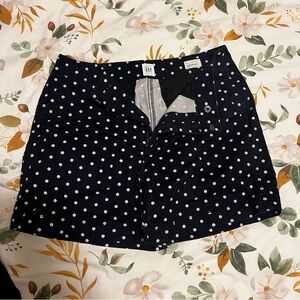 Gap navy and white polka dot shorts